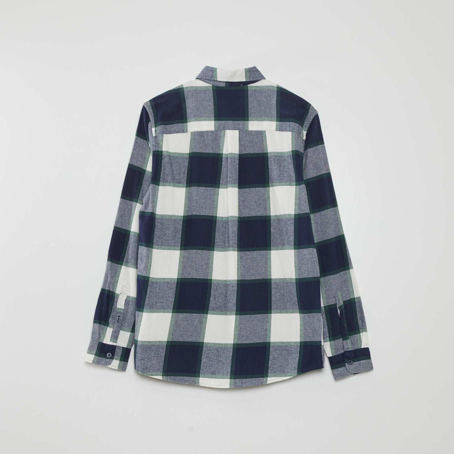 Checked flannel shirt BLUE