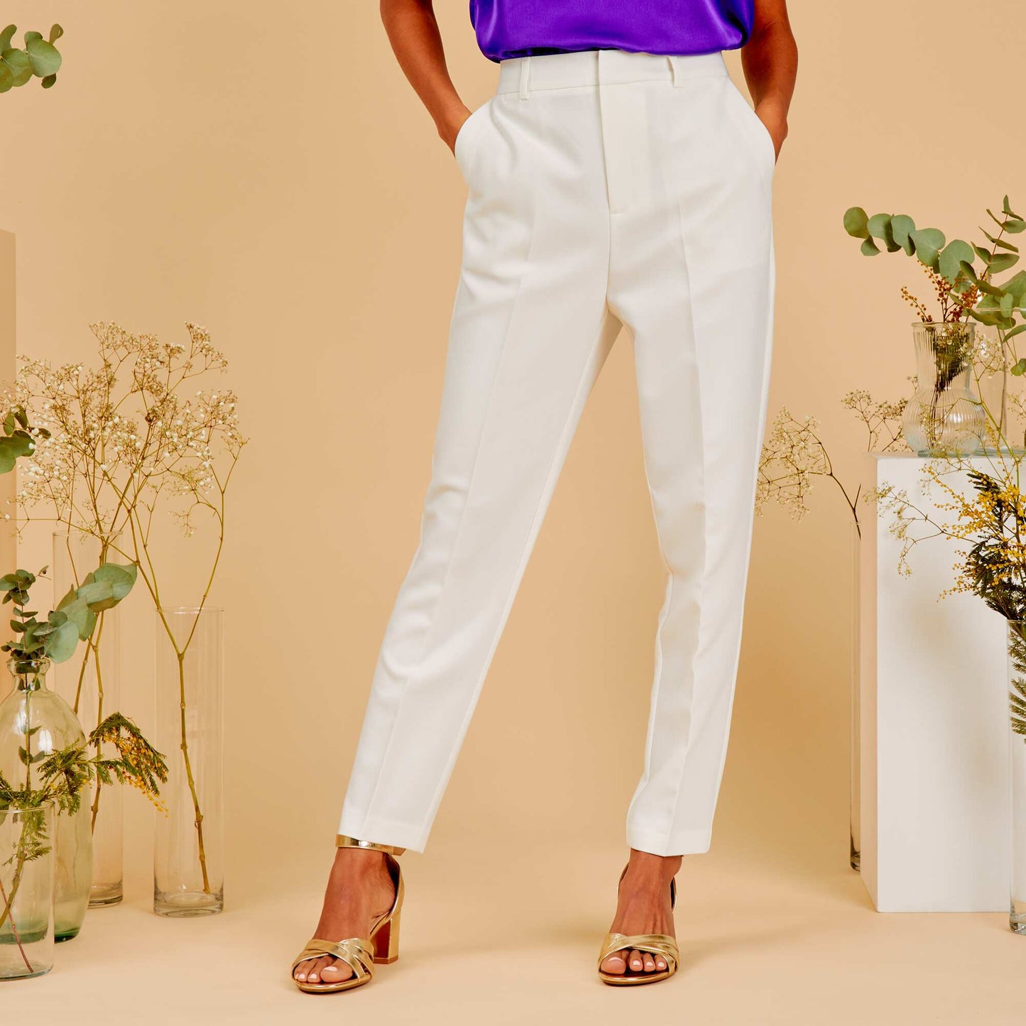 Cigarette trousers WHITE