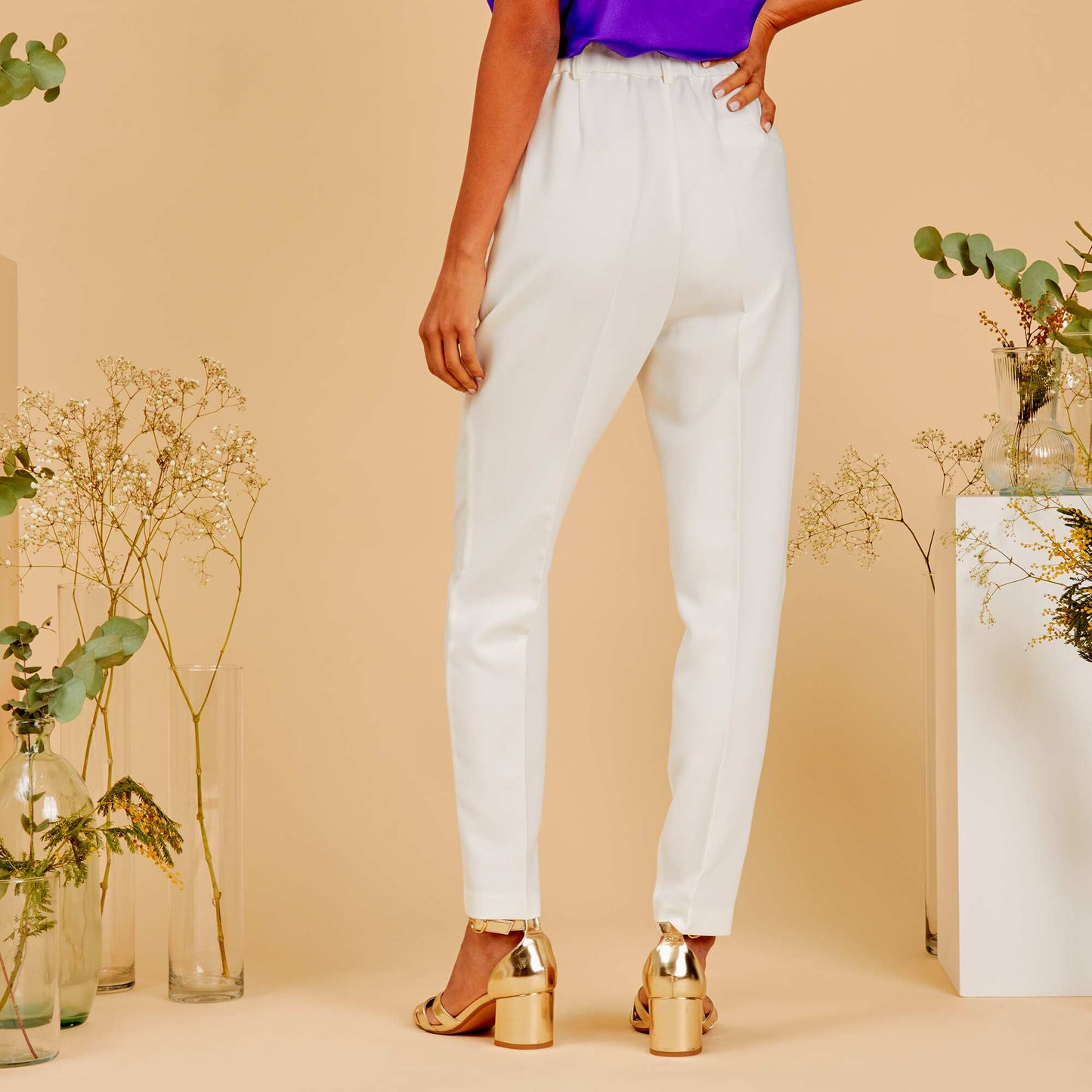 Cigarette trousers WHITE