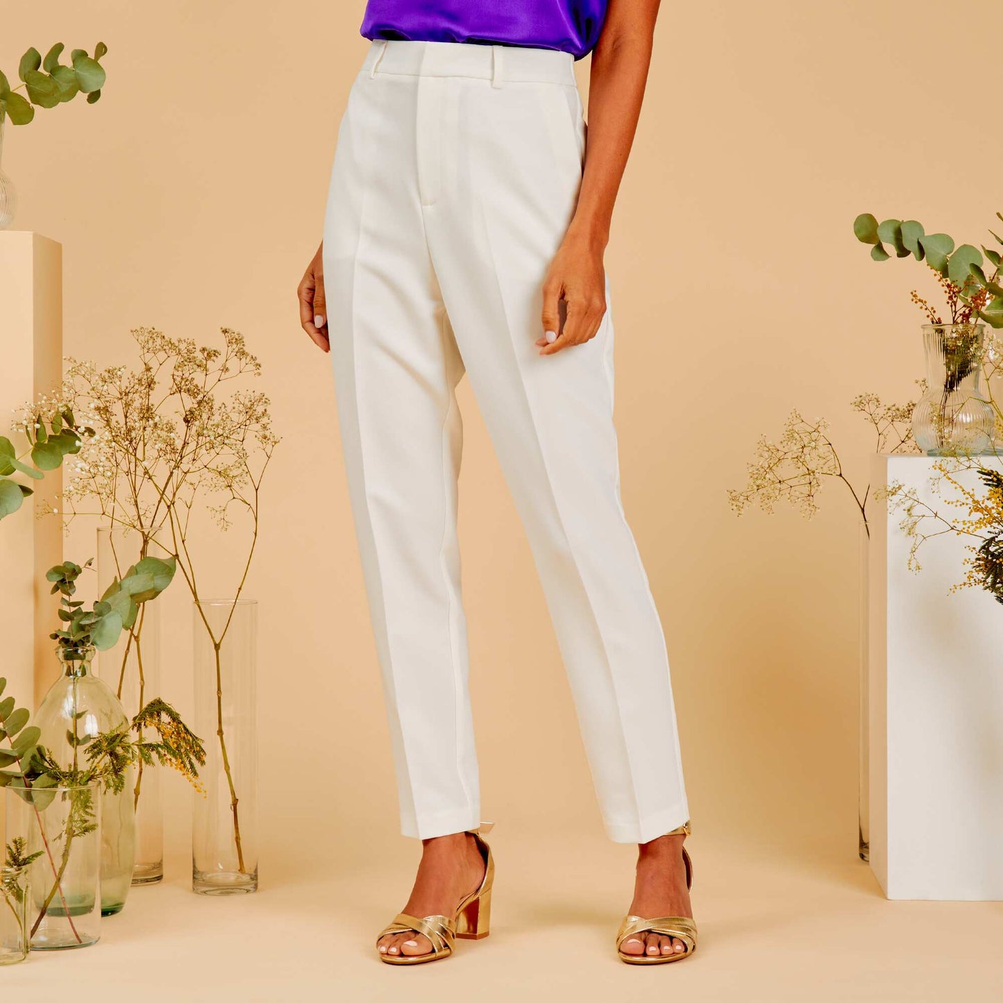 Cigarette trousers WHITE