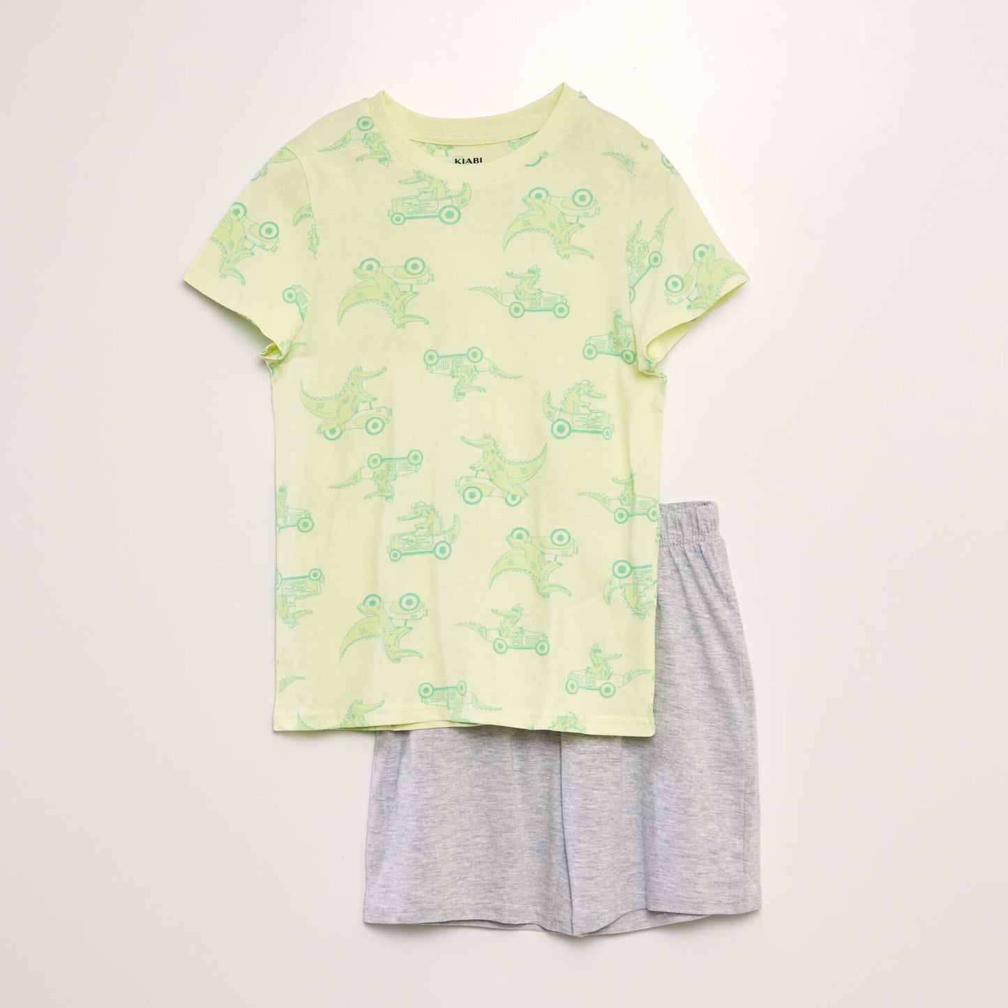 Short 2-piece T-shirt + shorts pyjama set - 2-piece set GREEN