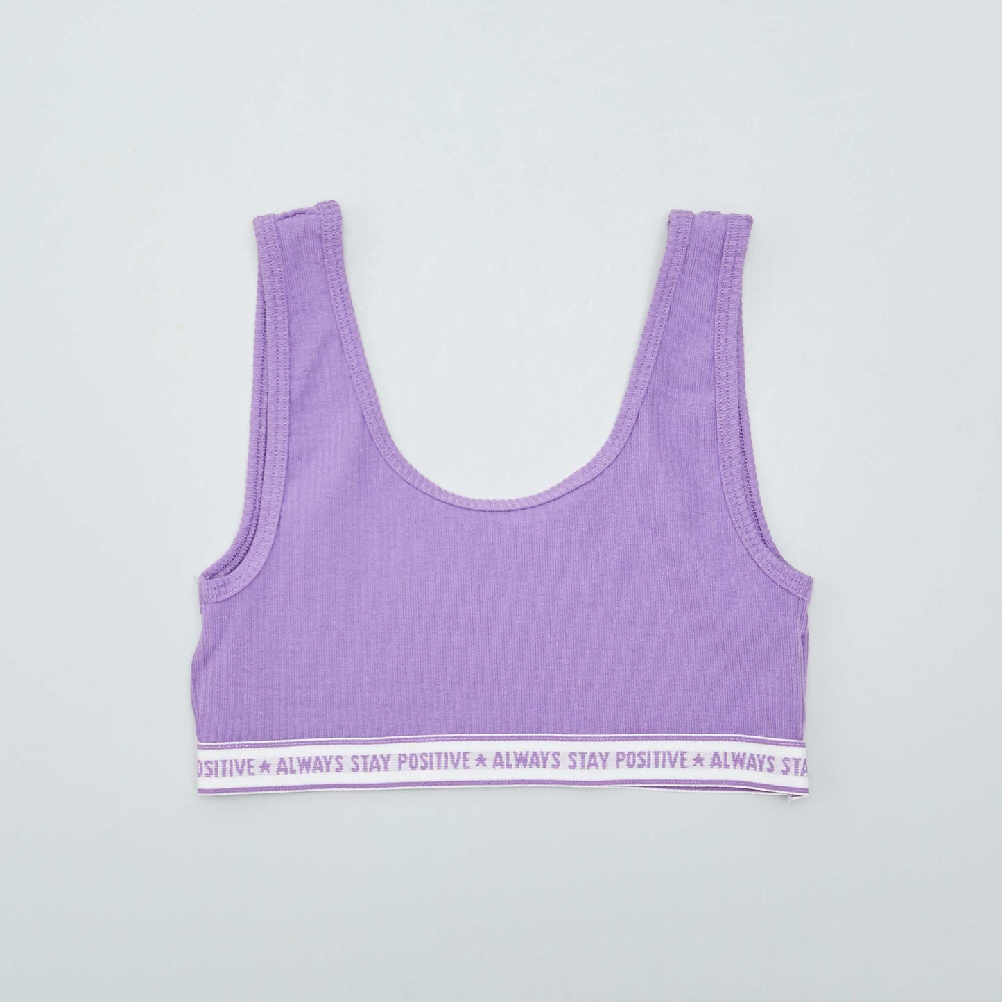 Pack of 2 ribbed sports bras PURPLE