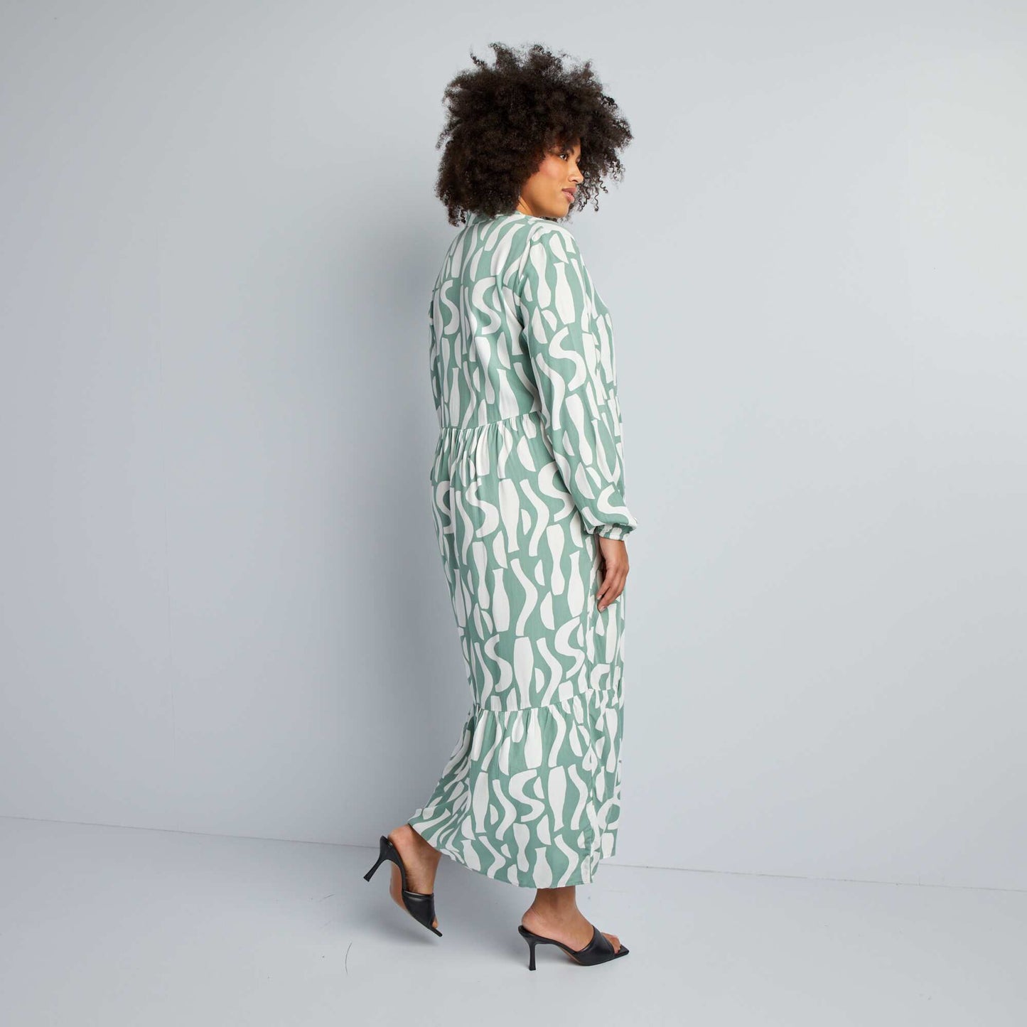 Long tiered dress GREEN