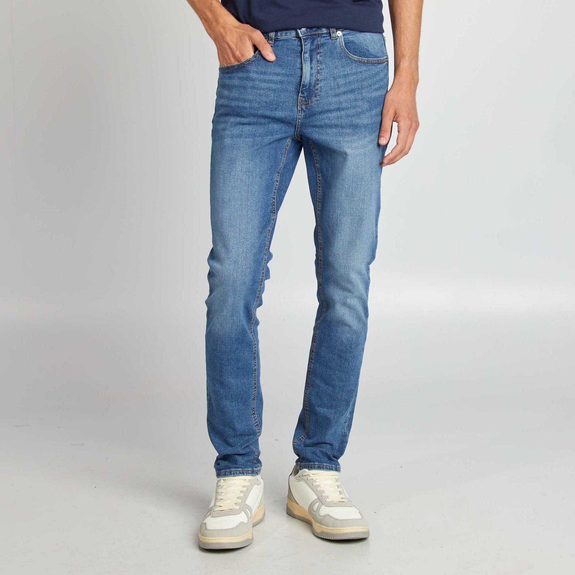 Slim-fit 5-pocket jeans - L34 BLUE