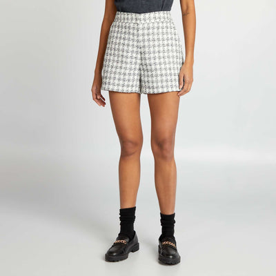 Tweed shorts BLACK