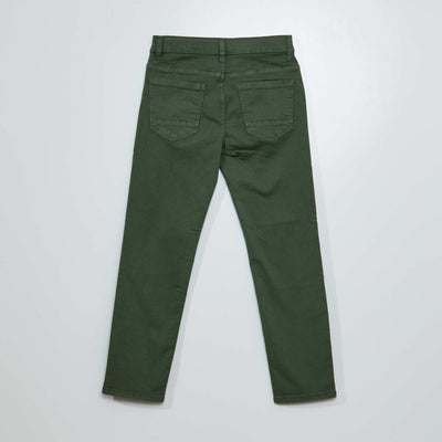 Regular-fit twill trousers GREEN