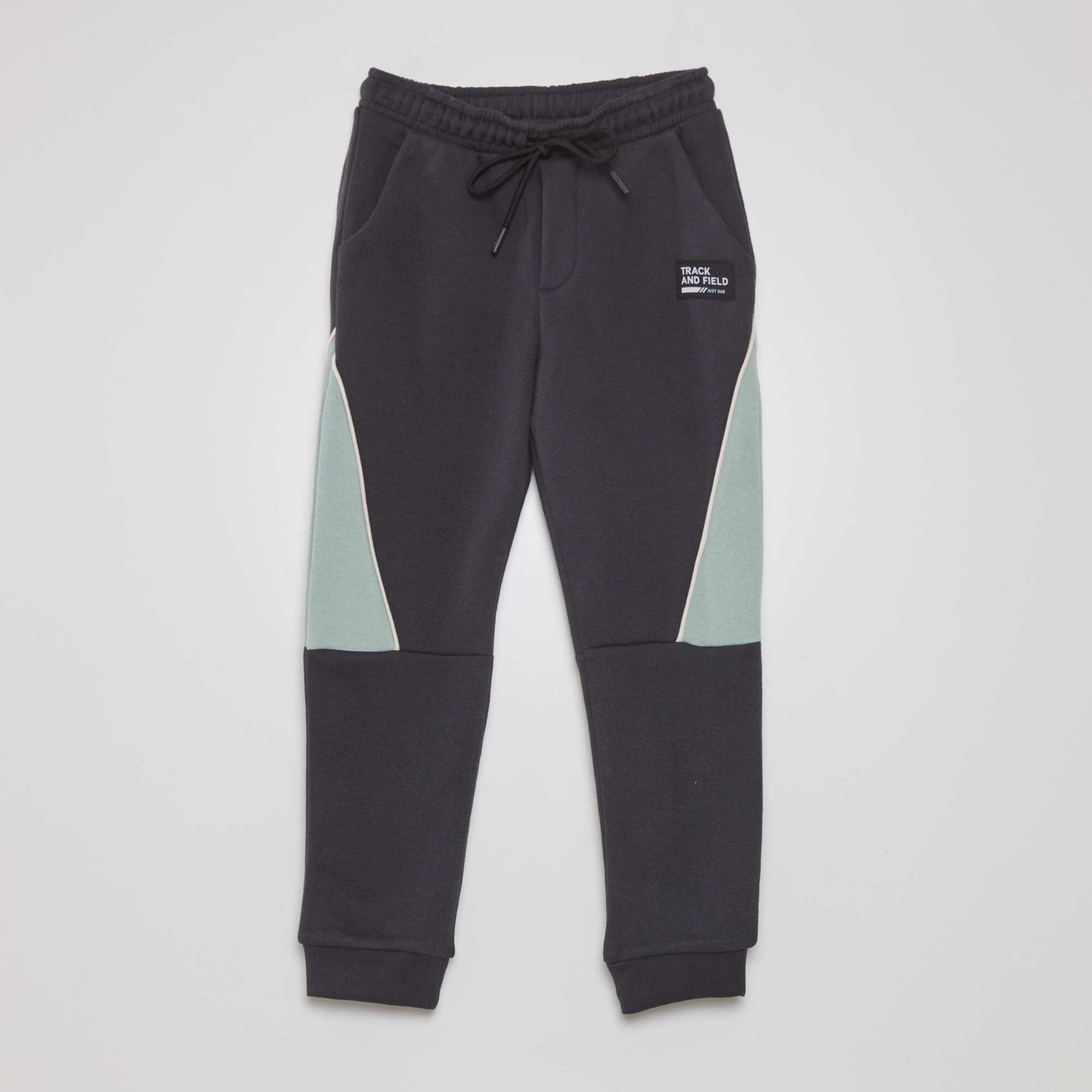 Two-tone joggers BLACK