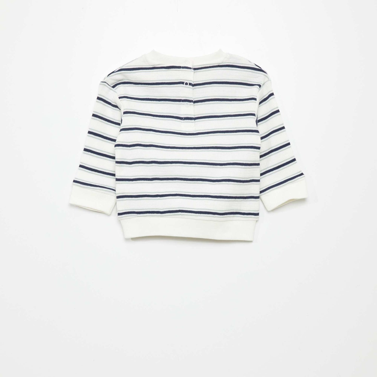 Long-sleeved ribbed T-shirt WHITE