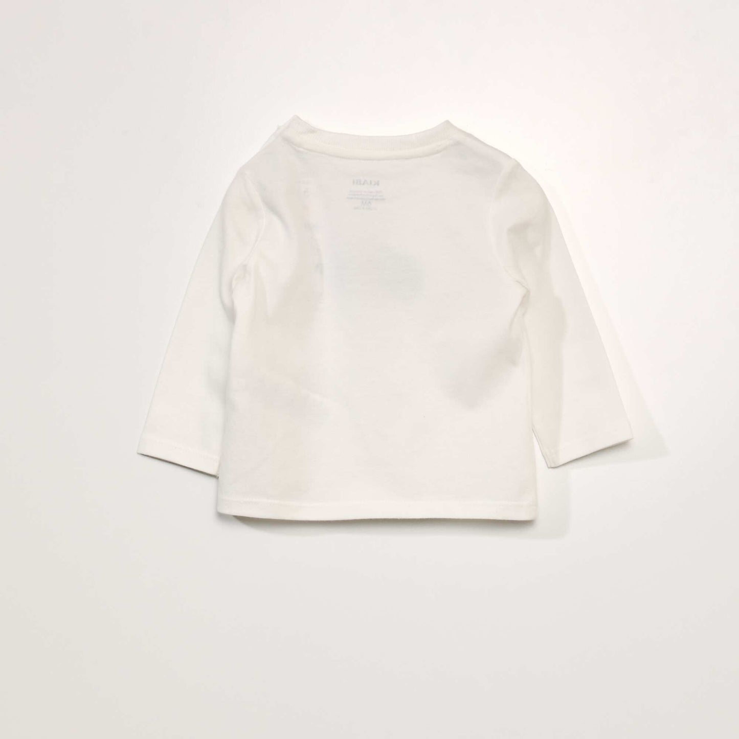 Marled bouclé print T-shirt WHITE