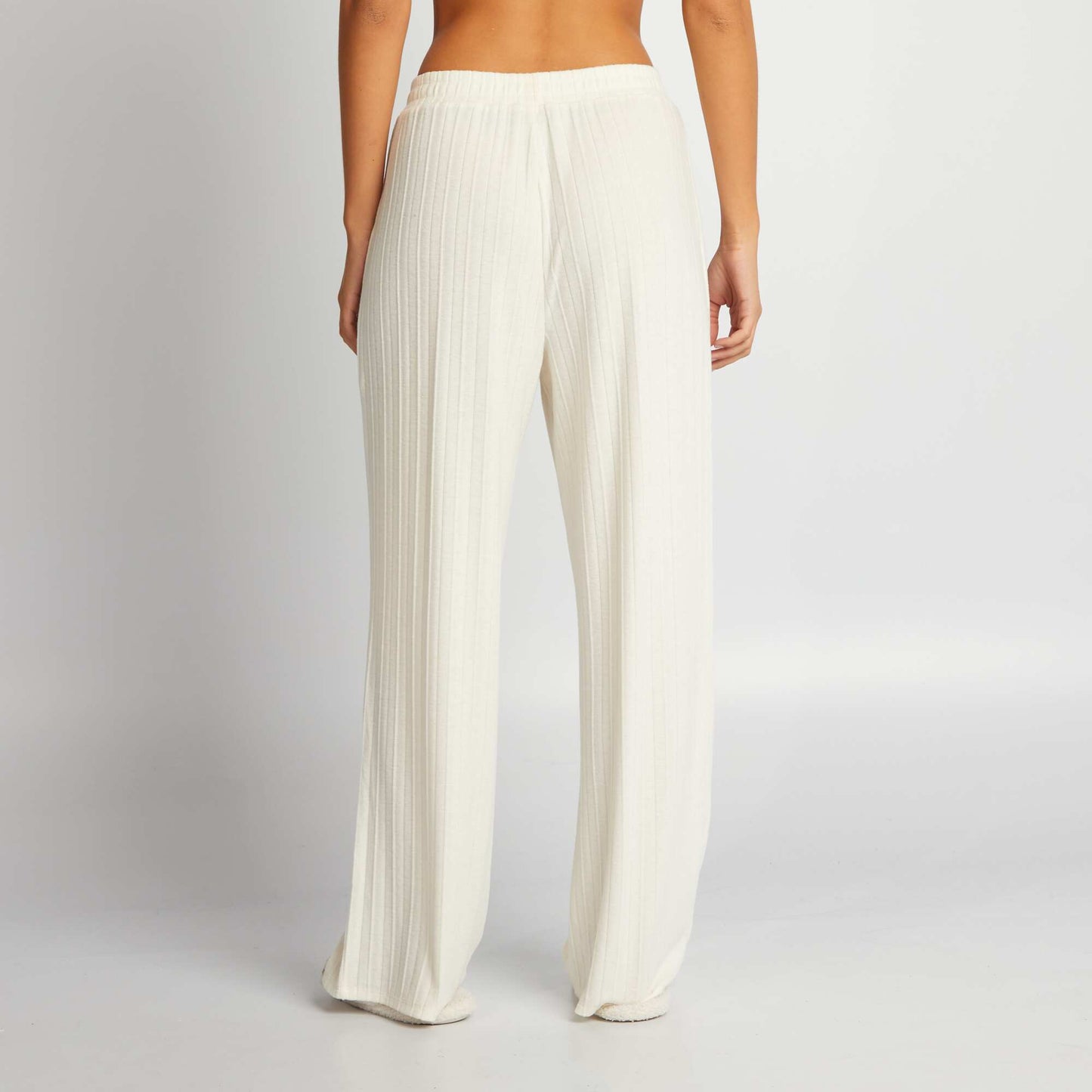Flared pyjama bottoms WHITE