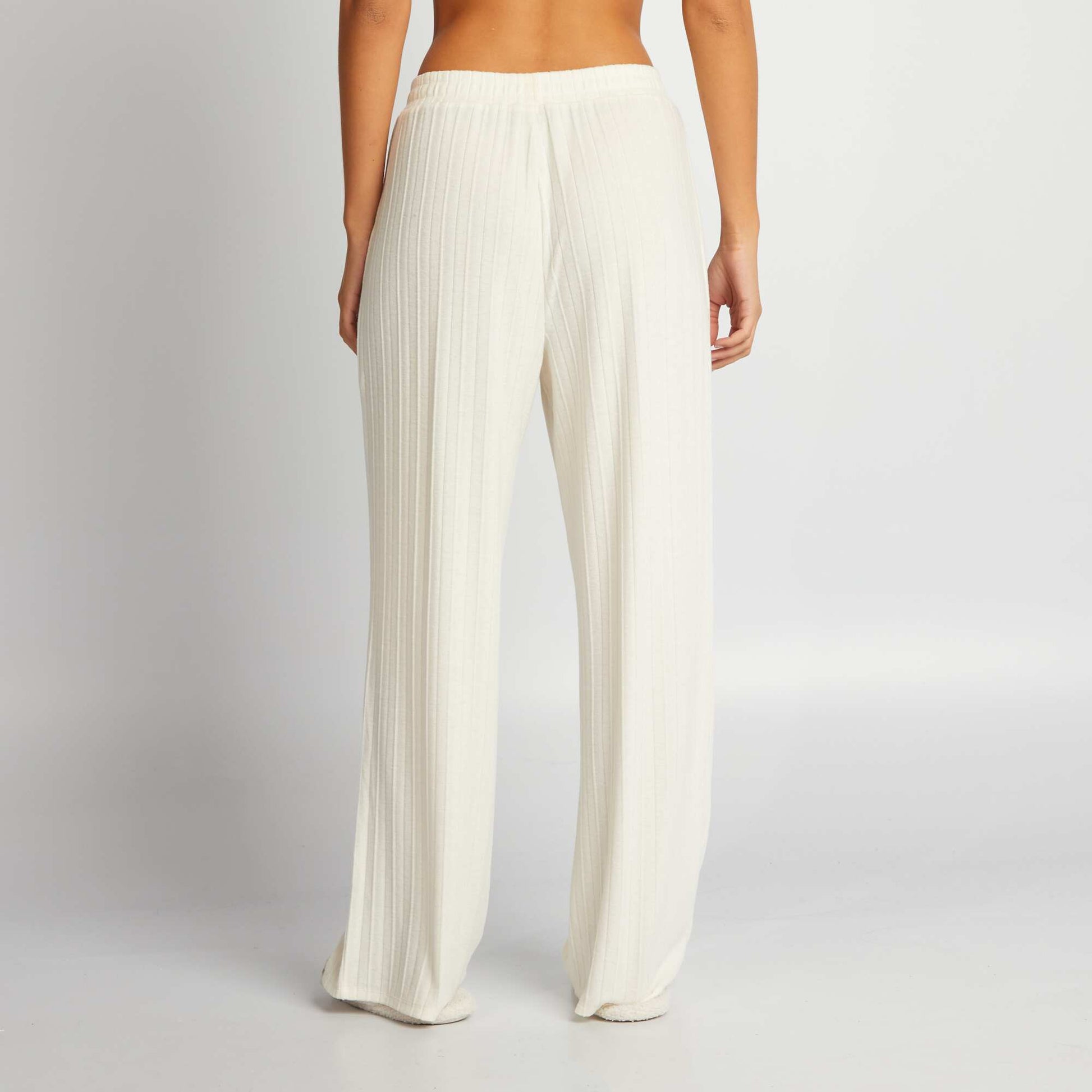 Flared pyjama bottoms WHITE