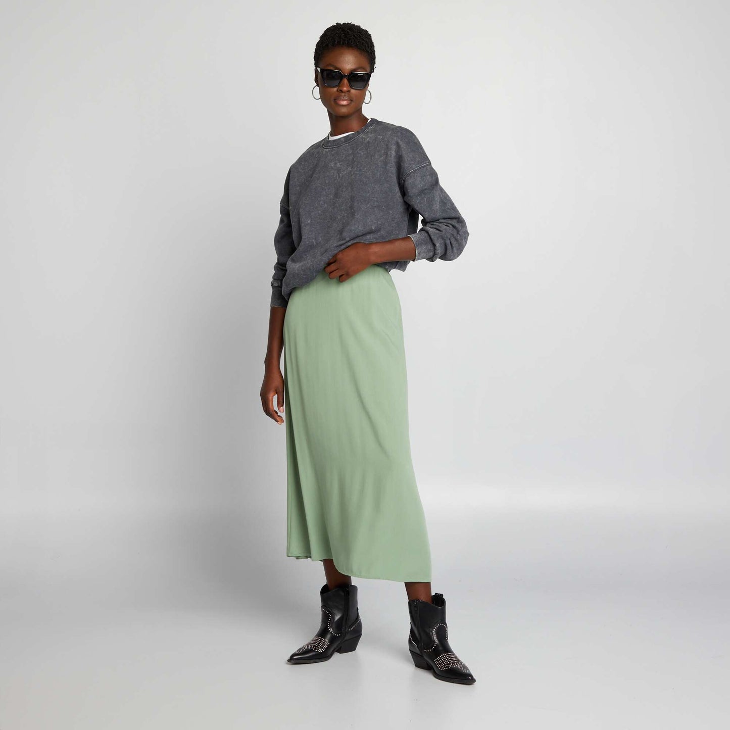 Straight skirt GREEN