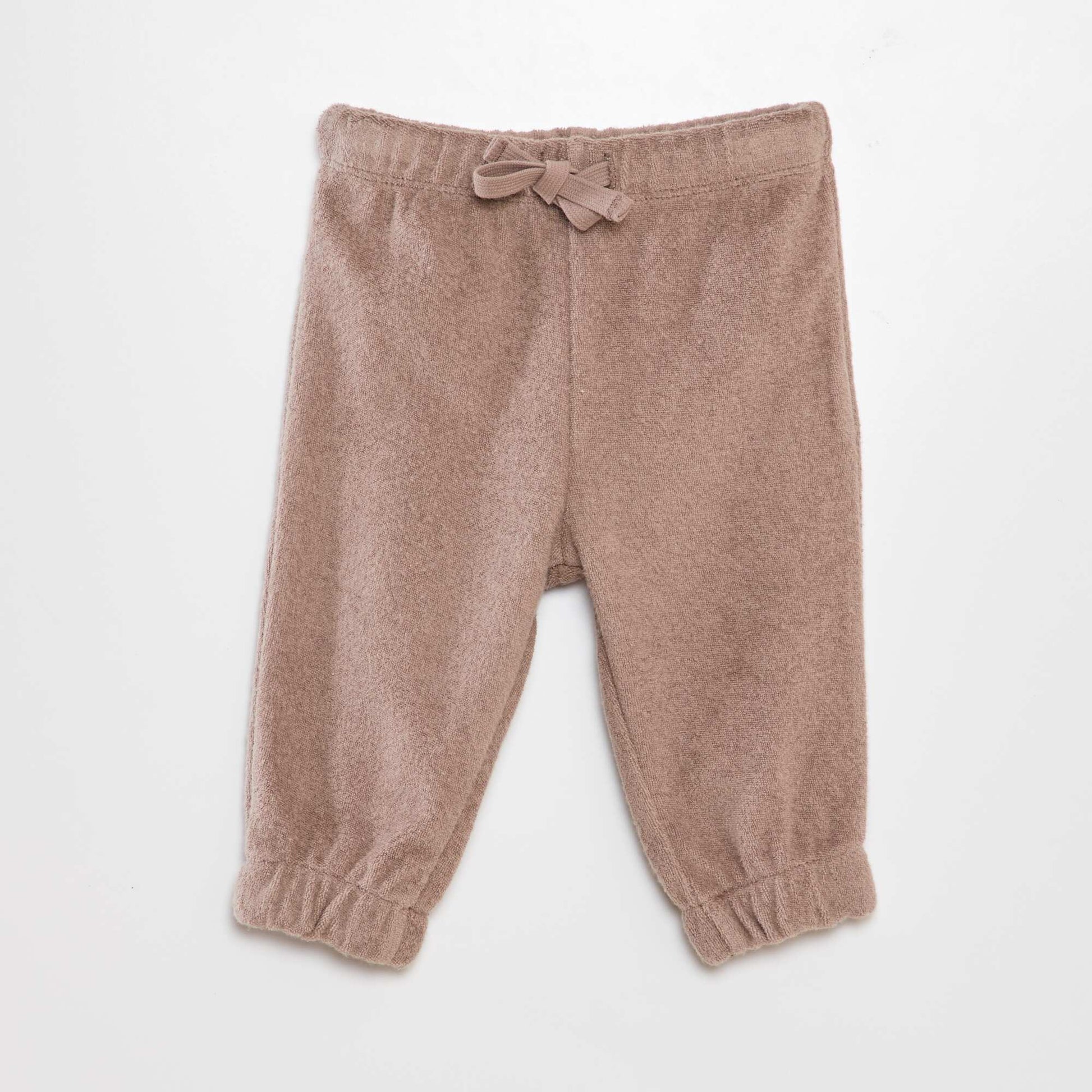 Fleece baby jumper + bottoms set - 2-piece set BEIGE