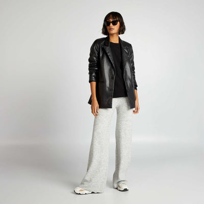 Fine longline jumper BLACK