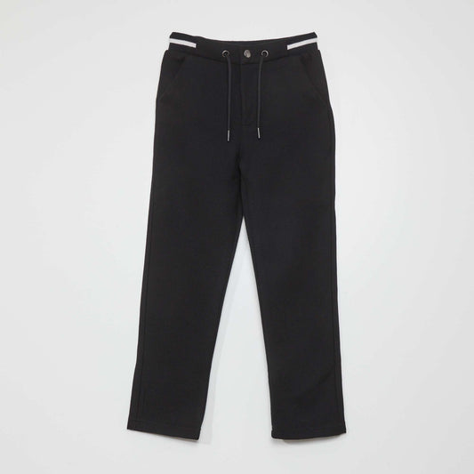 Tweed-style joggers black