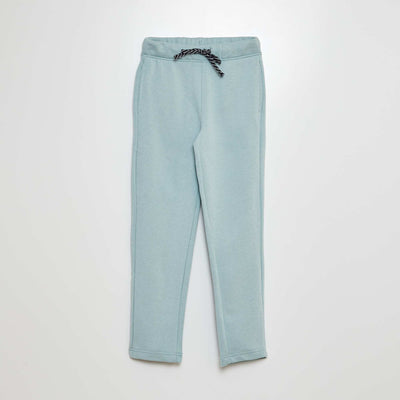 Marl joggers with adjustable waistband BLUE