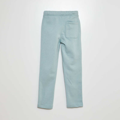 Marl joggers with adjustable waistband BLUE