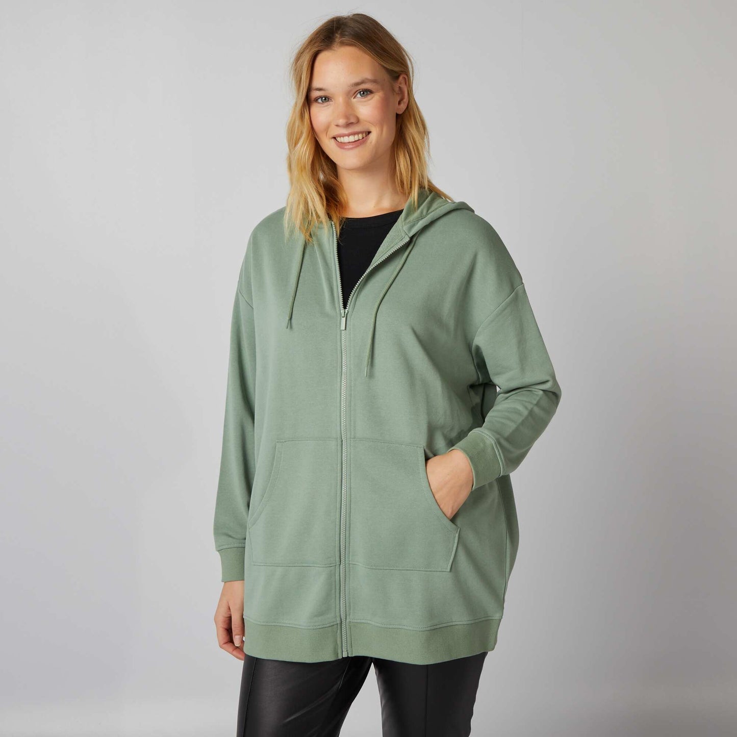 Zip-up hoodie GREEN