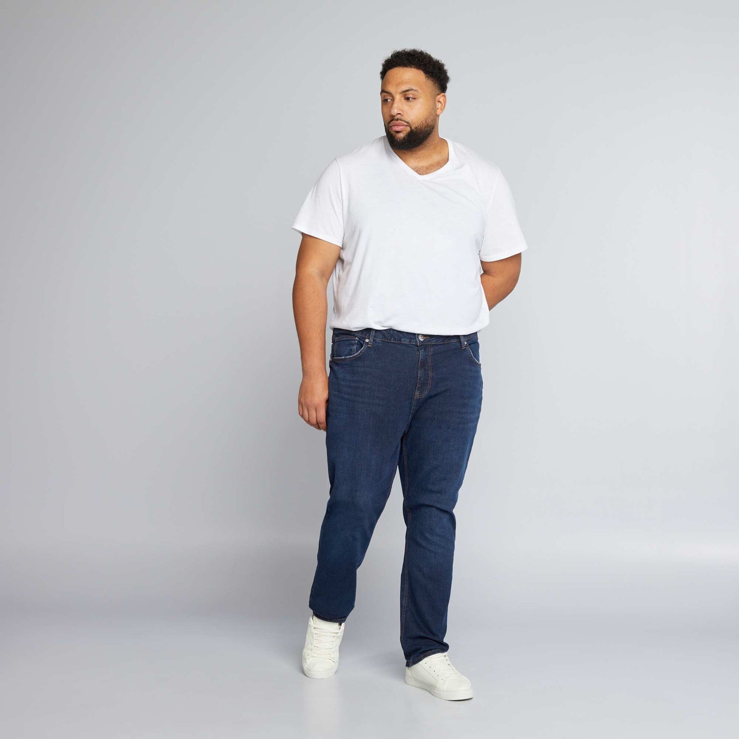 بنطلون جينز بقصة Slim-fit وخمسة جيوب - L32 أزرق