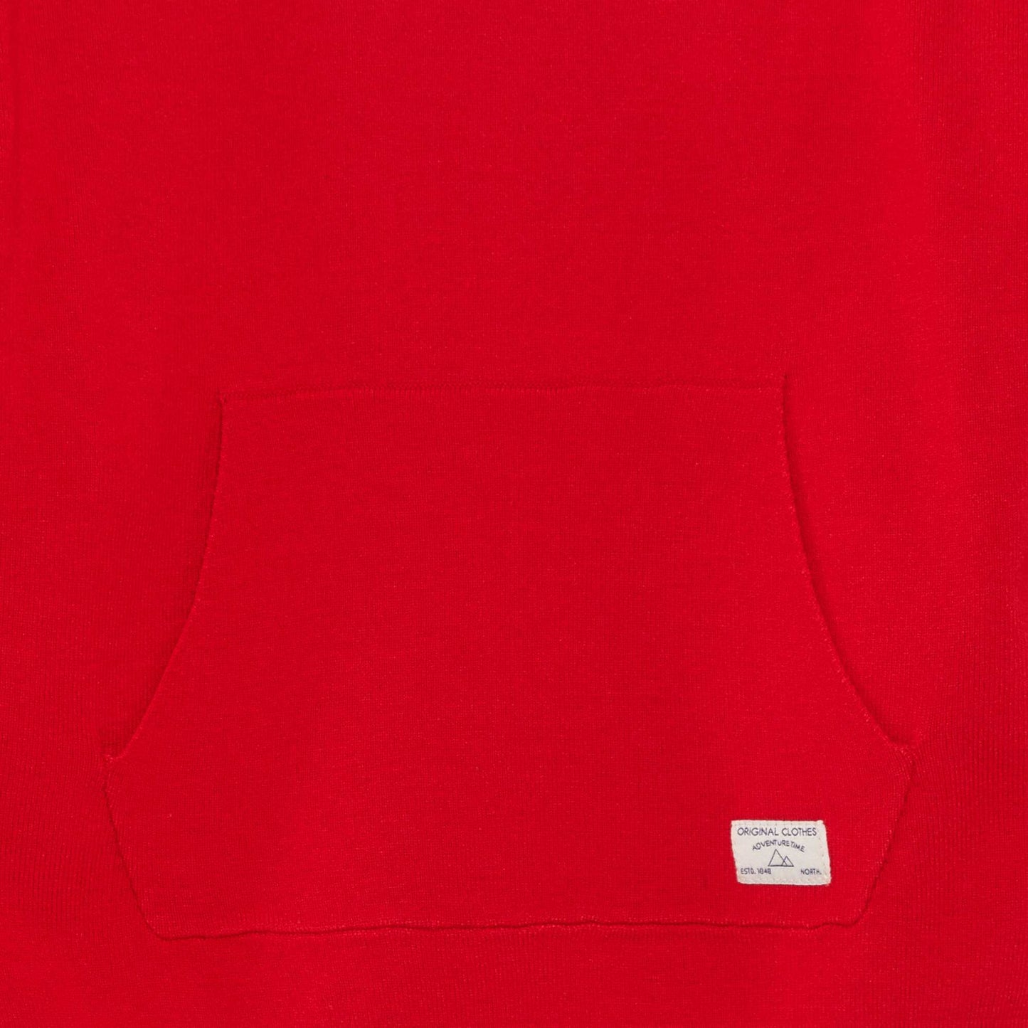 Round-neck knit jumper red