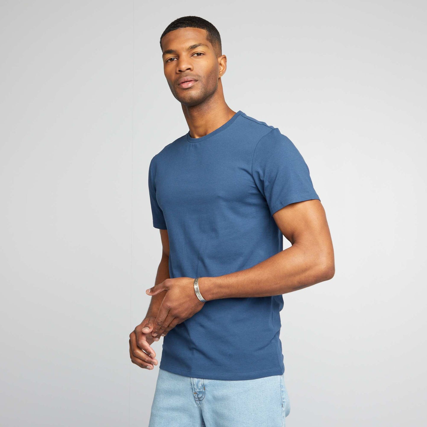 Plain T-shirt - Muscle shirt BLUE