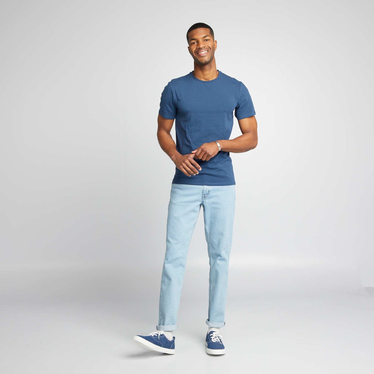 Plain T-shirt - Muscle shirt BLUE