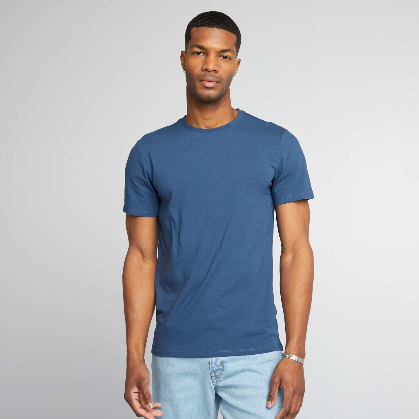 Plain T-shirt - Muscle shirt BLUE