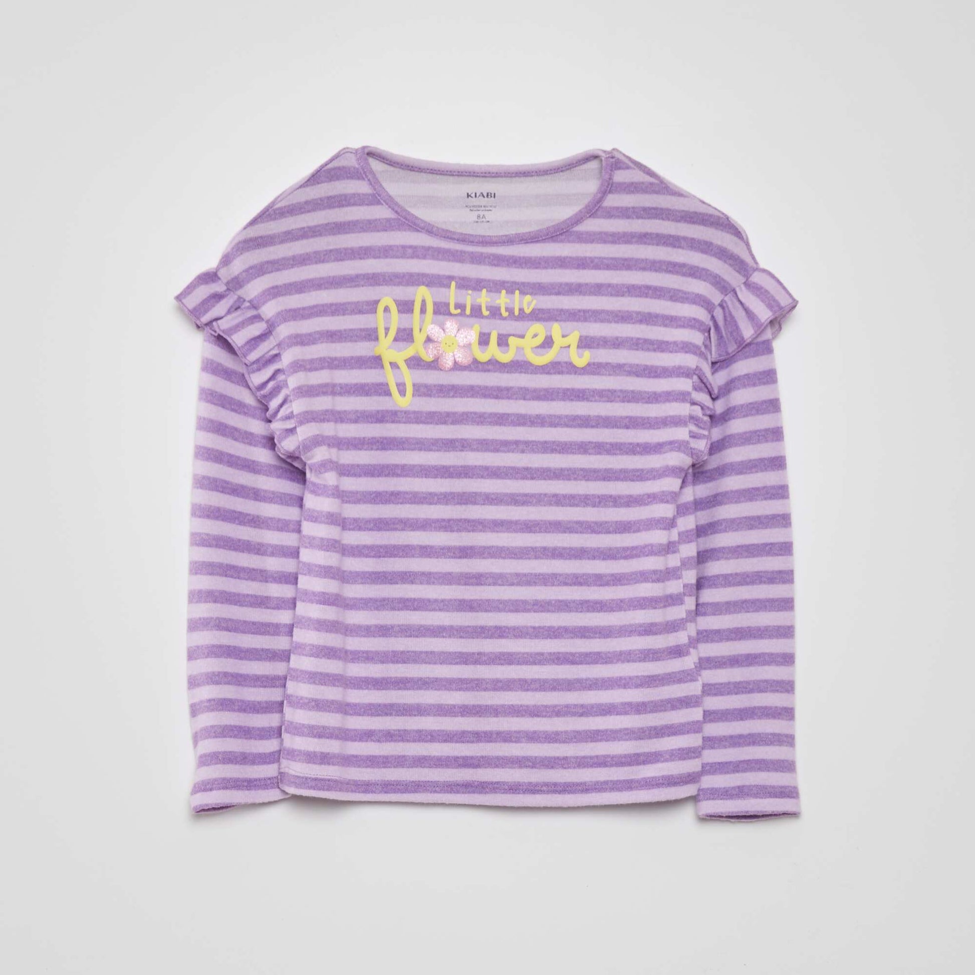 Plush knit T-shirt PURPLE