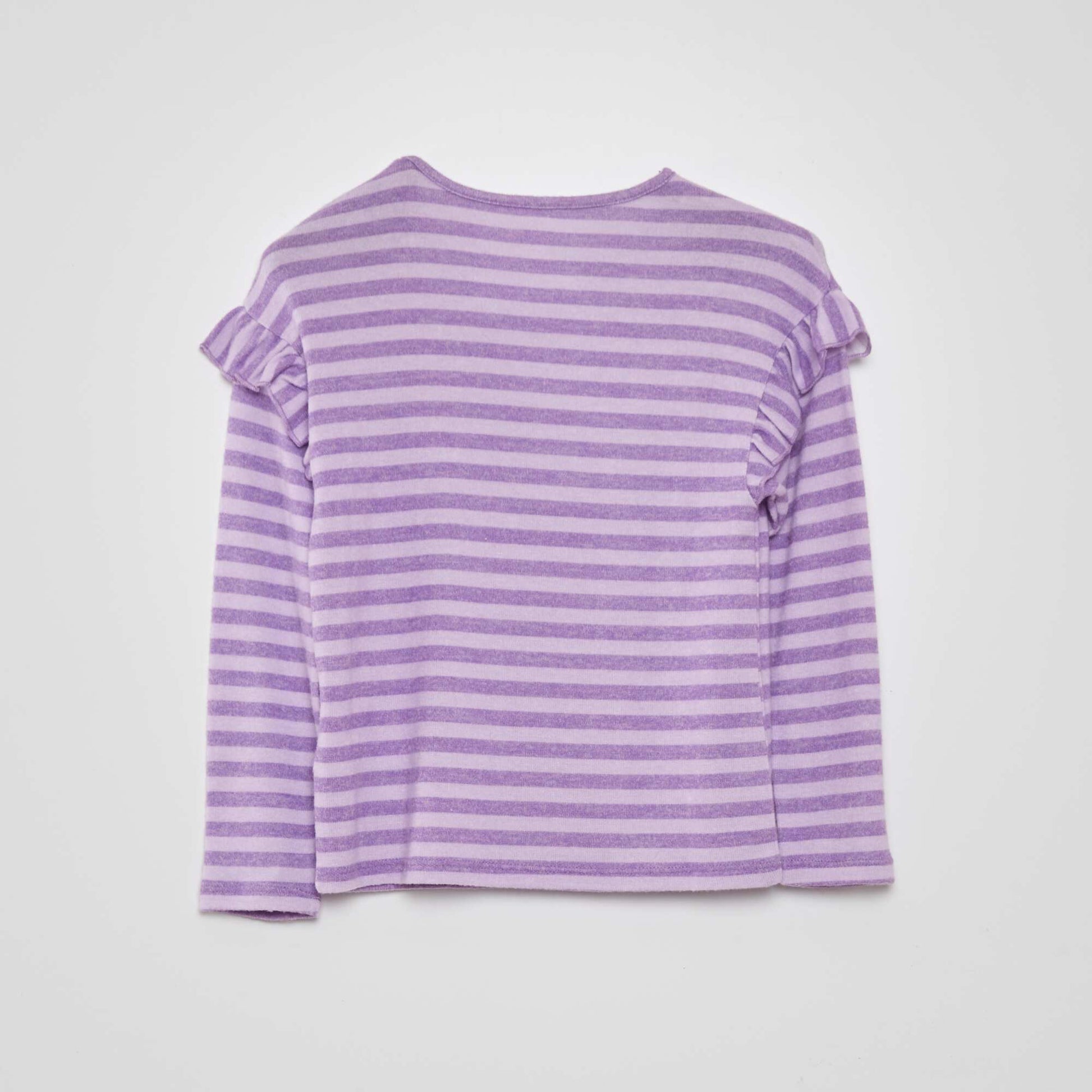Plush knit T-shirt PURPLE