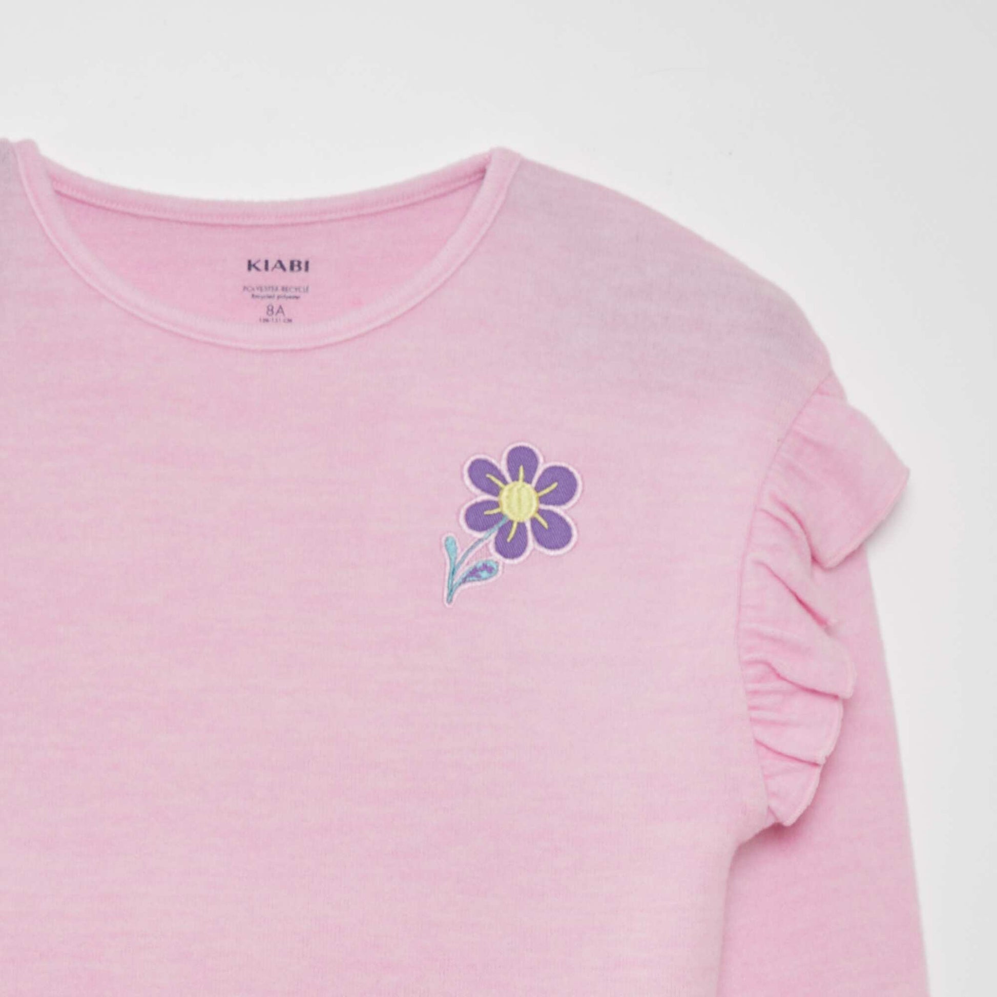 Plush knit T-shirt PINK