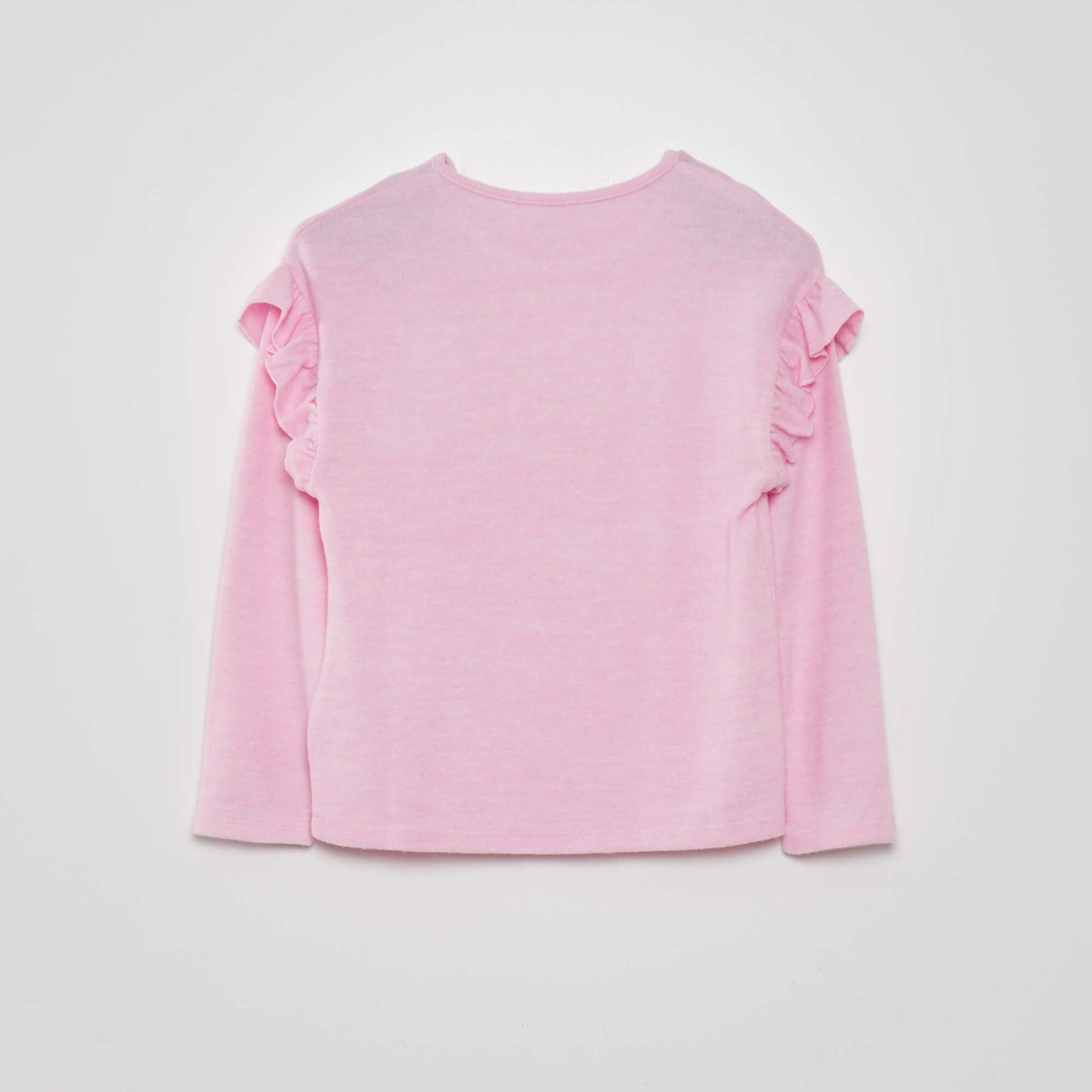 Plush knit T-shirt PINK