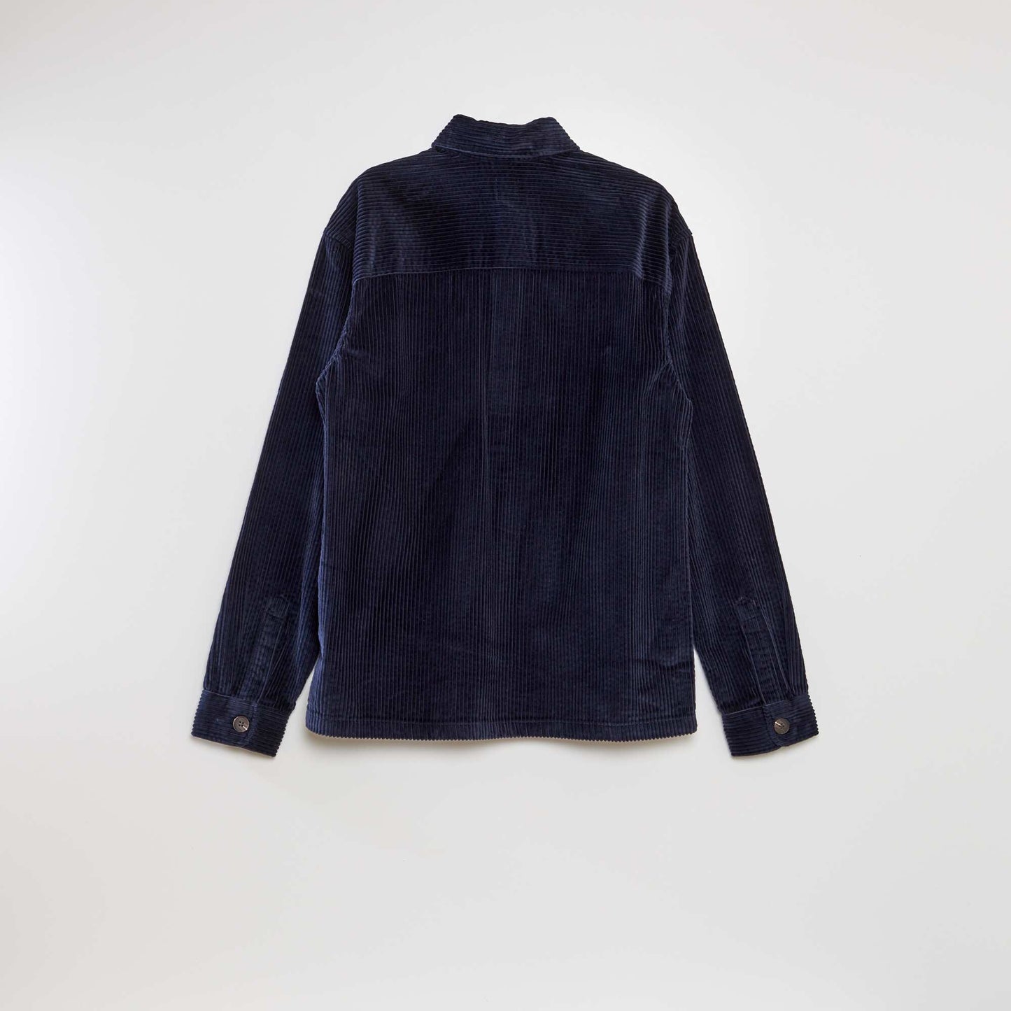 Straight velvet overshirt BLUE