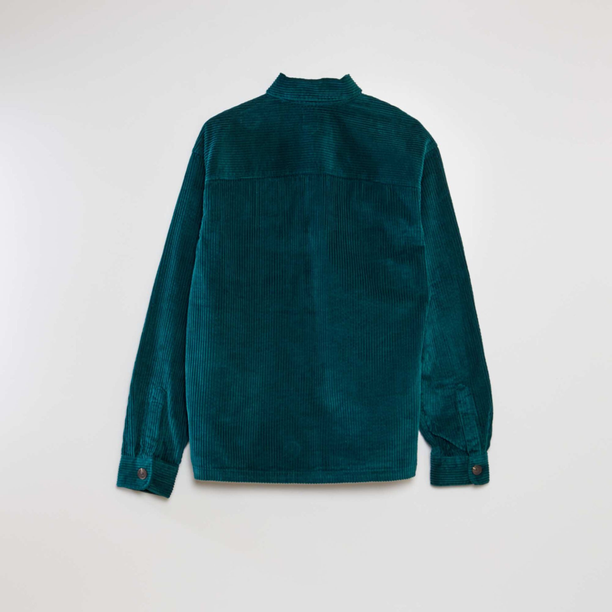 Straight velvet overshirt GREEN