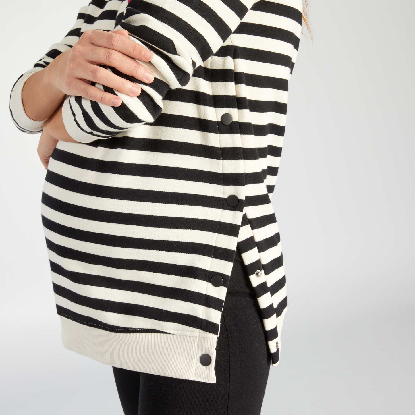 Maternity and nursing sweater BLACK