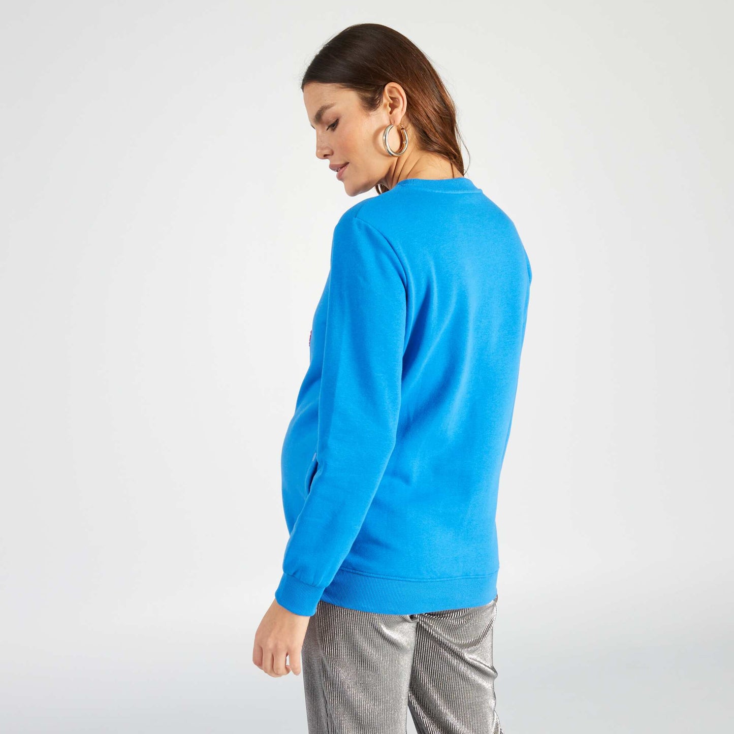 Maternity and nursing sweater BLUE