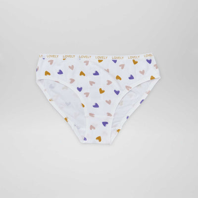 Pack of 4 pairs of printed briefs WHITE