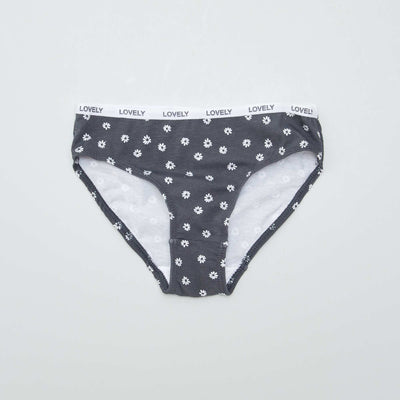 Pack of 4 pairs of printed briefs WHITE