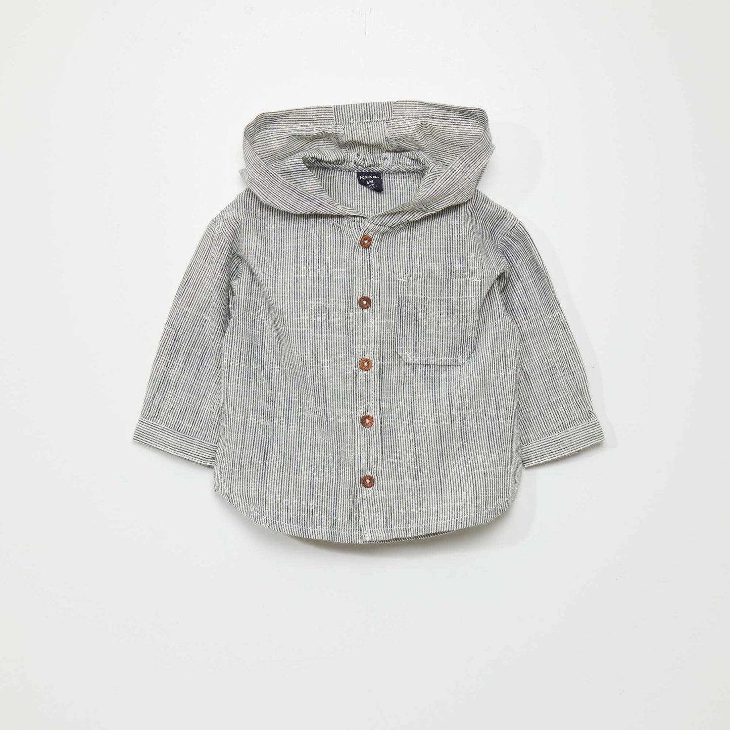 Striped shirt with hood BLUE