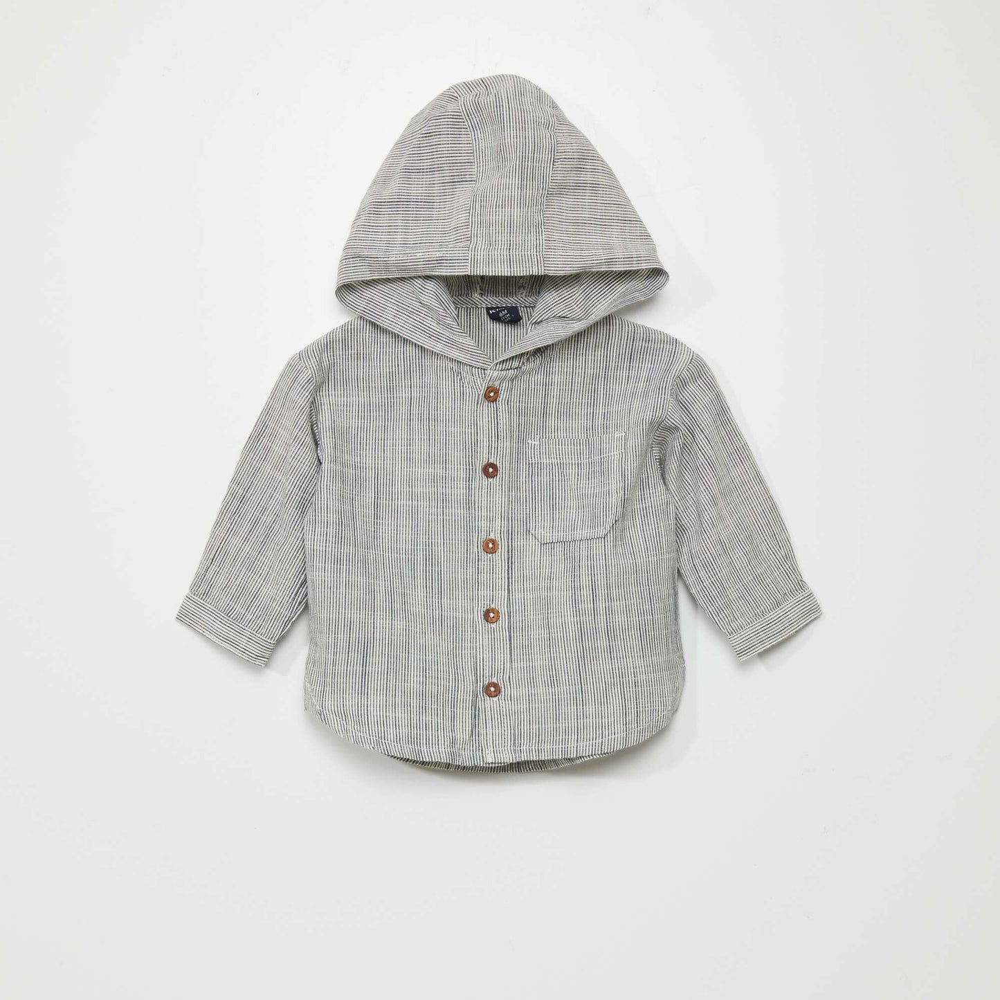 Striped shirt with hood BLUE
