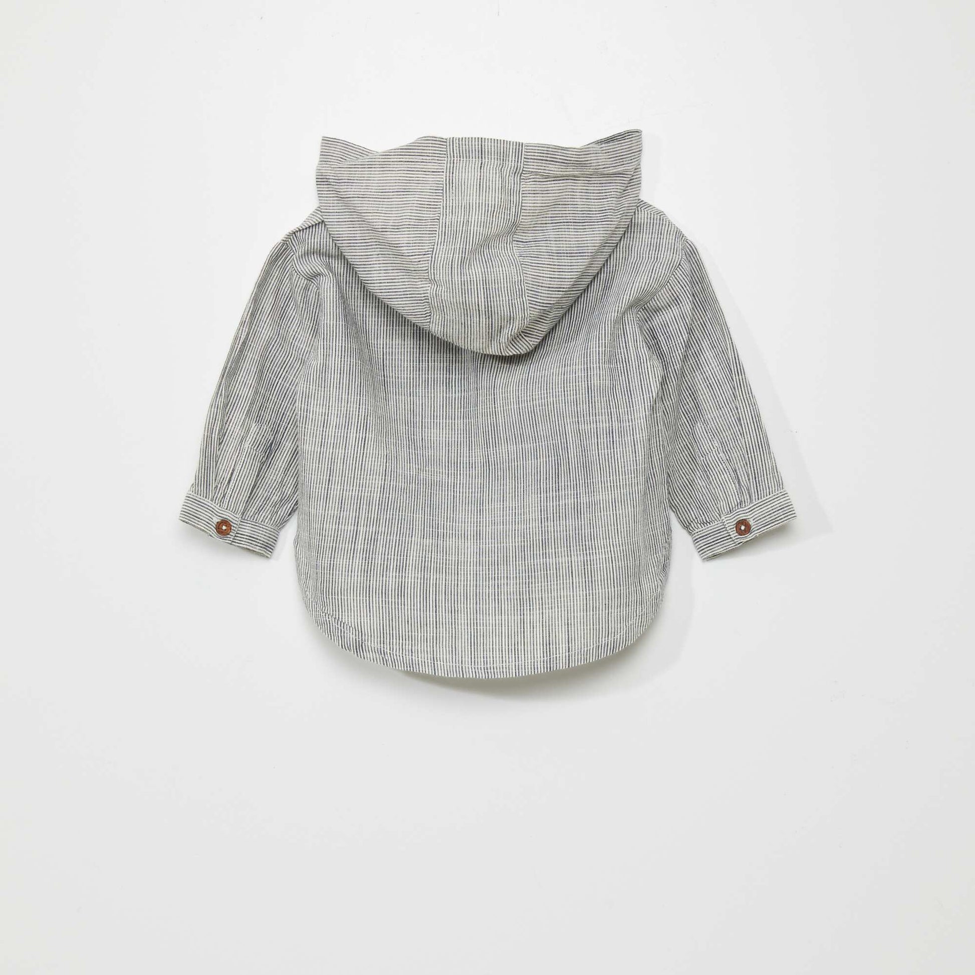 Striped shirt with hood BLUE