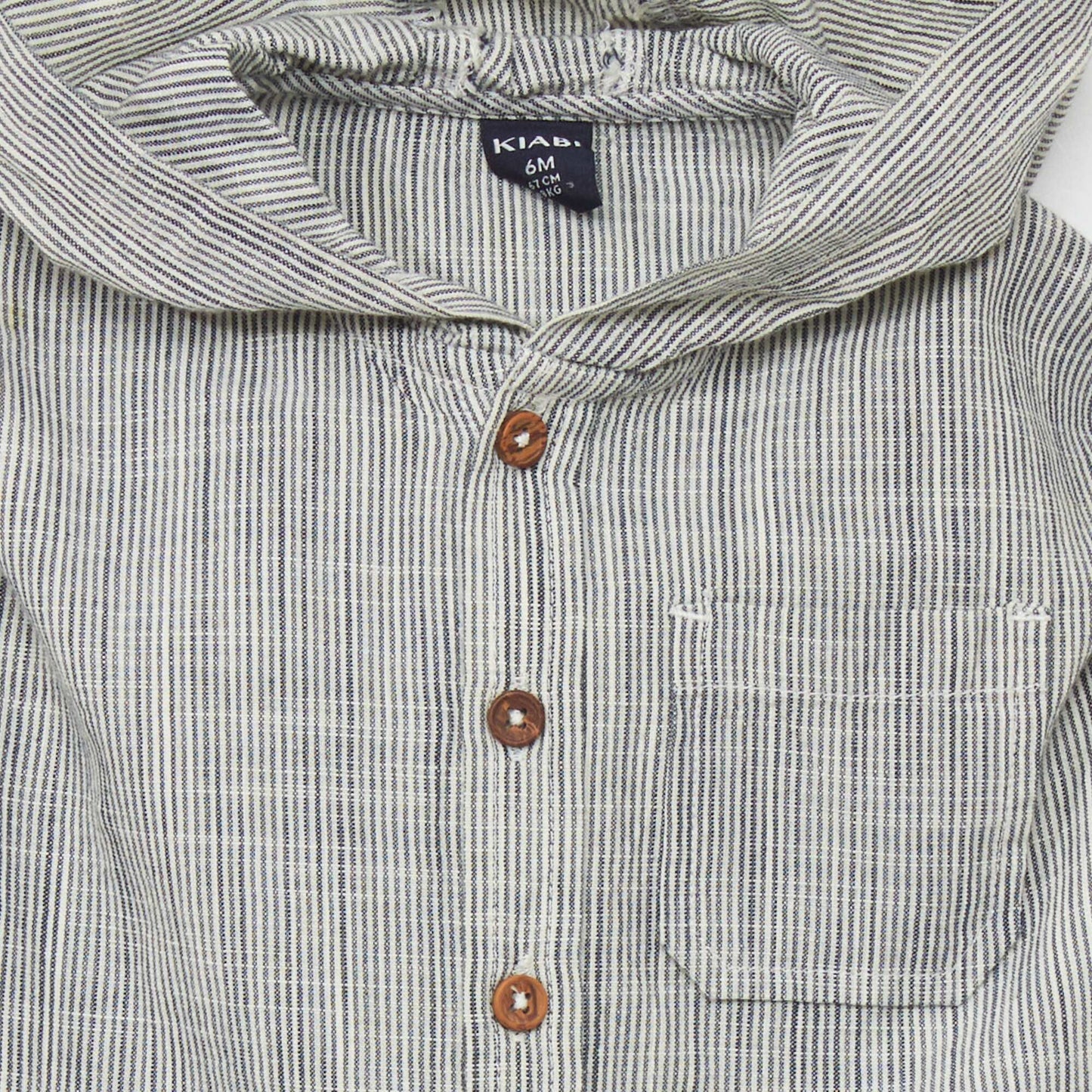 Striped shirt with hood BLUE