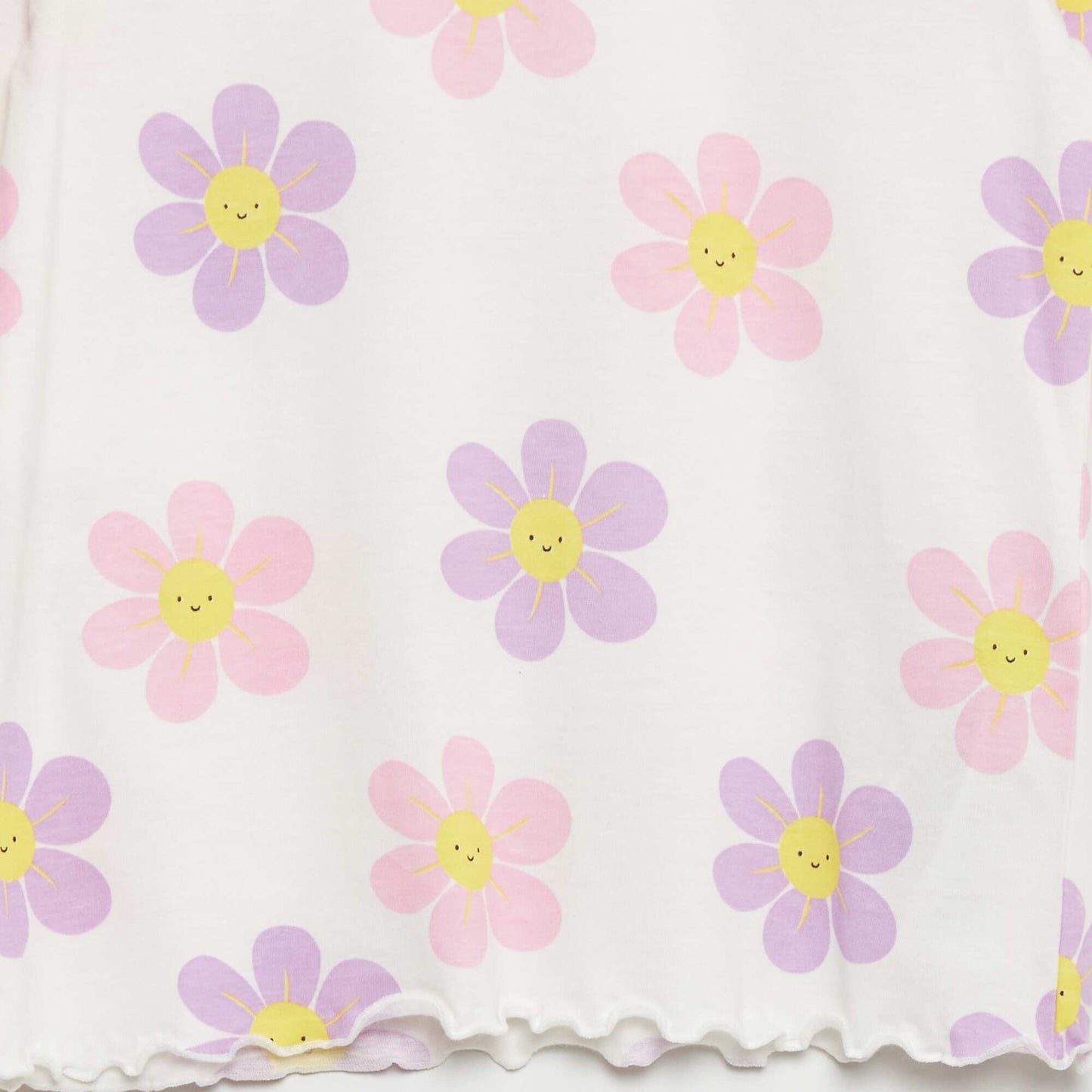 Floral jersey T-shirt BEIGE