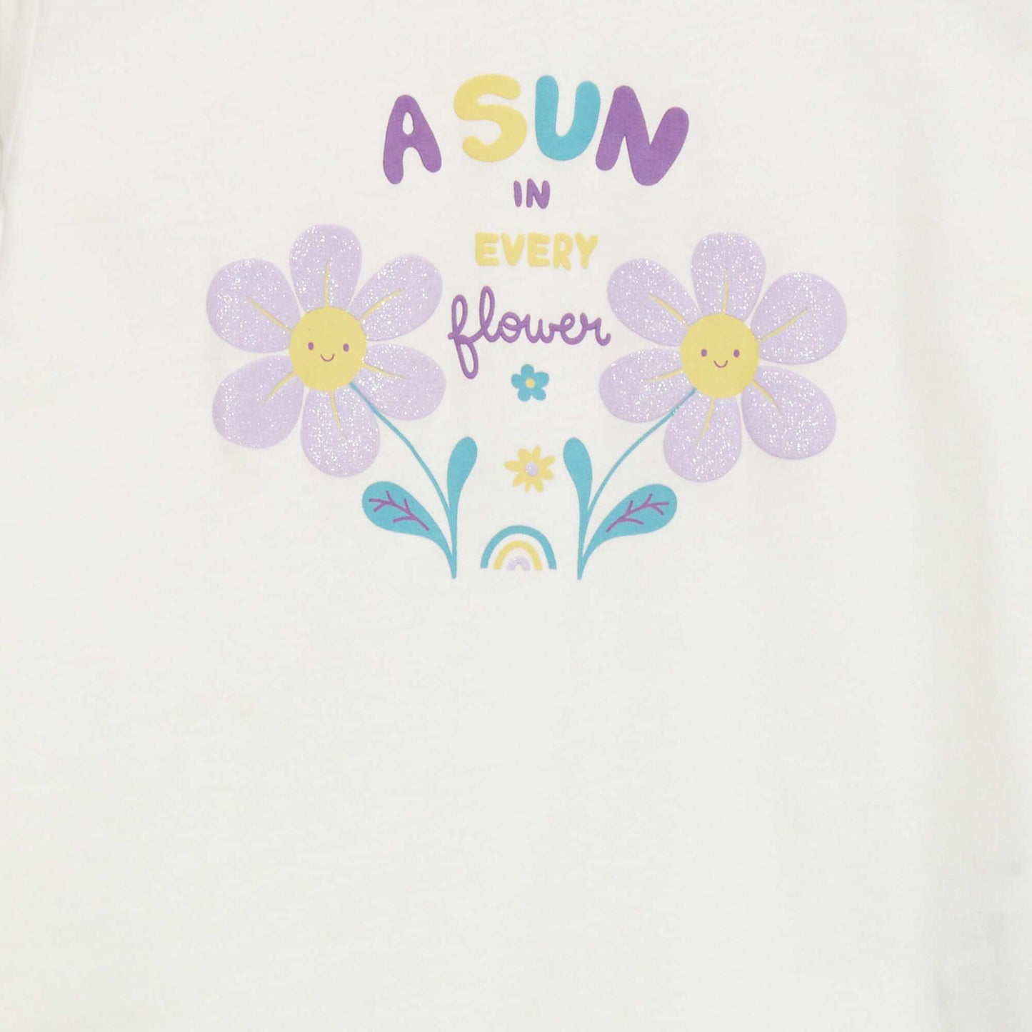 Floral jersey T-shirt WHITE