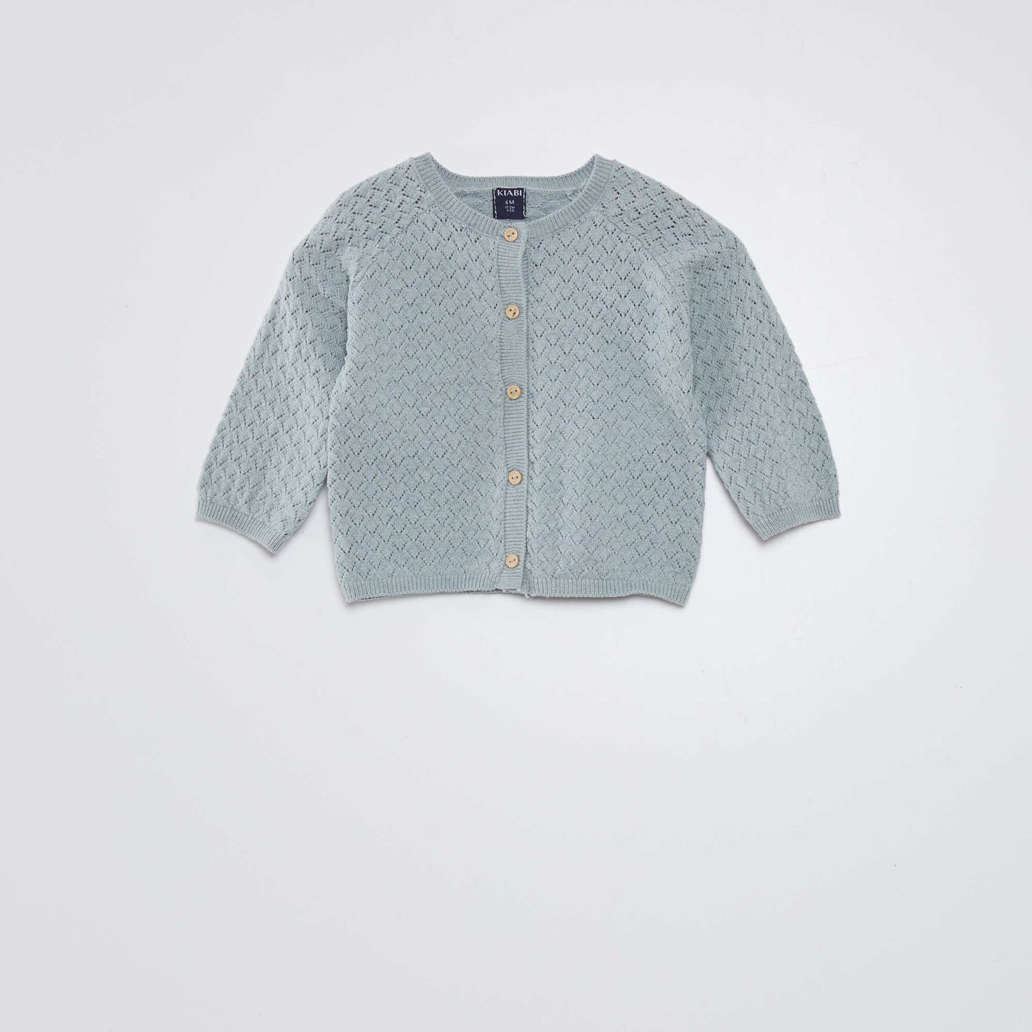 Decorative knit cardigan BLUE