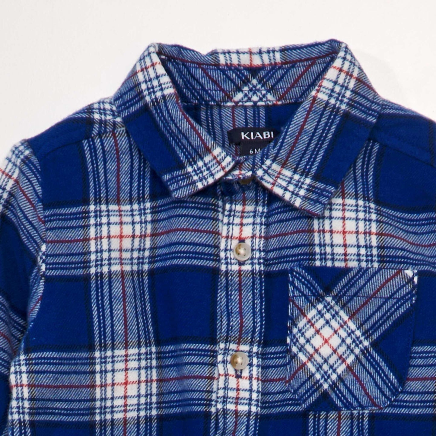 Checked flannel shirt BLUE