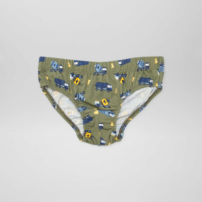Pack of 7 pairs of printed briefs GREEN
