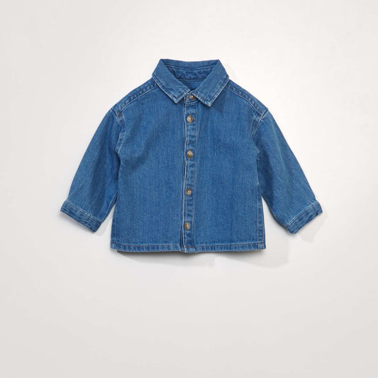 Loose-fit denim shirt BLUE