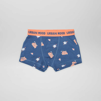 Pack of 3 pairs of stretch boxer shorts BLUE