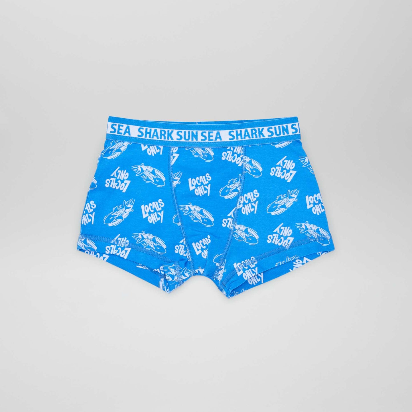 Pack of 3 pairs of stretch boxer shorts BLUE