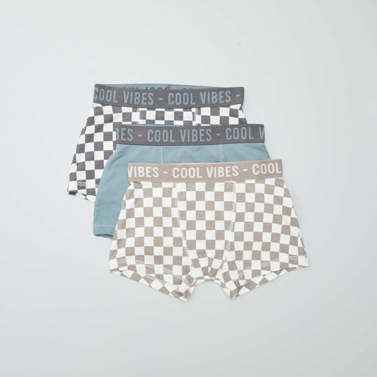 عبوة من 3 أزواج من شورتات الملاكمة المطاطية باللون البني